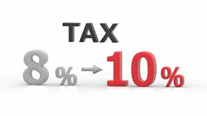10月からの消費税率変更に伴う料金変更のお知らせ。